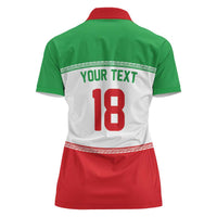 Iran Flag Custom Women Polo Shirt Persian Pride National Colors