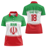 Iran Flag Custom Women Polo Shirt Persian Pride National Colors
