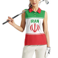 Iran Flag Custom Women Sleeveless Polo Shirt Persian Pride National Colors