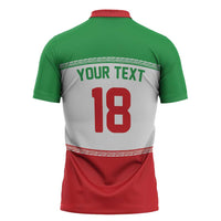 Iran Flag Custom Zipper Polo Shirt Persian Pride National Colors