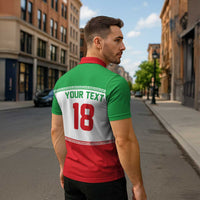 Iran Flag Custom Zipper Polo Shirt Persian Pride National Colors