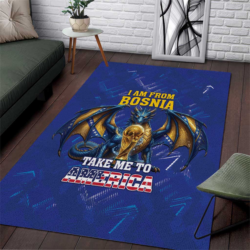 I Am From Bosnia Take Me To America Area Rug Road to WC 2026
