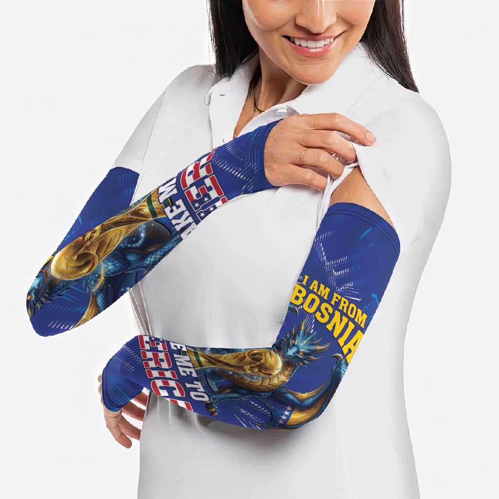 I Am From Bosnia Take Me To America Arm Sleeves Road to WC 2026