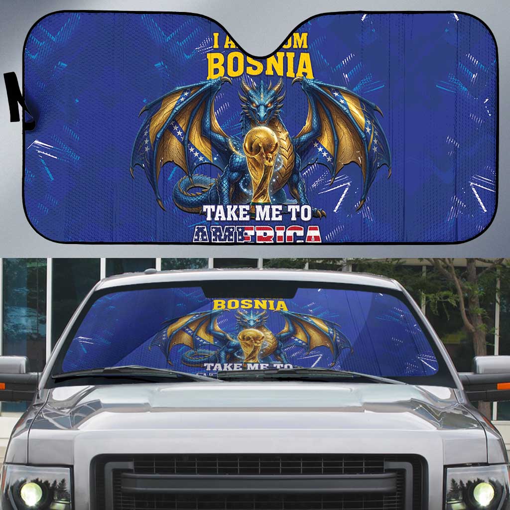 I Am From Bosnia Take Me To America Auto Sun Shade Road to WC 2026