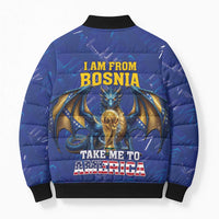 I Am From Bosnia Take Me To America Bomber Puffer Jacket Road to WC 2026