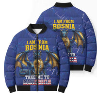 I Am From Bosnia Take Me To America Bomber Puffer Jacket Road to WC 2026