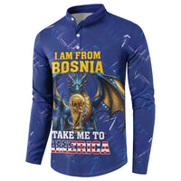 I Am From Bosnia Take Me To America Button Sweatshirt Road to WC 2026