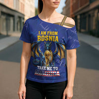I Am From Bosnia Take Me To America Cross Shoulder Shirt Road to WC 2026