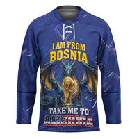 I Am From Bosnia Take Me To America Hockey Jersey Road to WC 2026