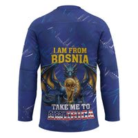 I Am From Bosnia Take Me To America Hockey Jersey Road to WC 2026