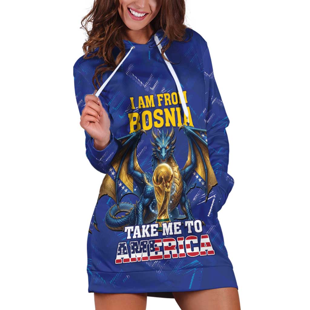 I Am From Bosnia Take Me To America Hoodie Dress Road to WC 2026