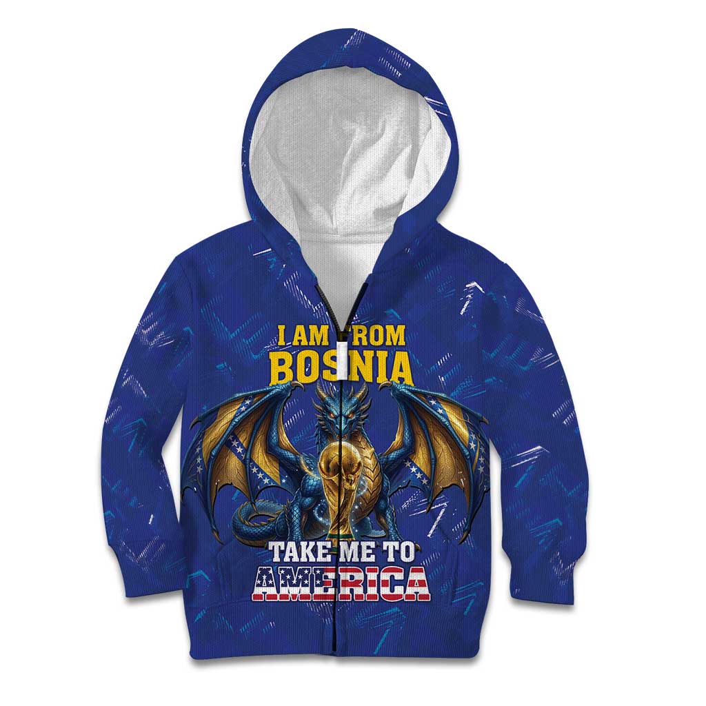 I Am From Bosnia Take Me To America Kid Hoodie Road to WC 2026