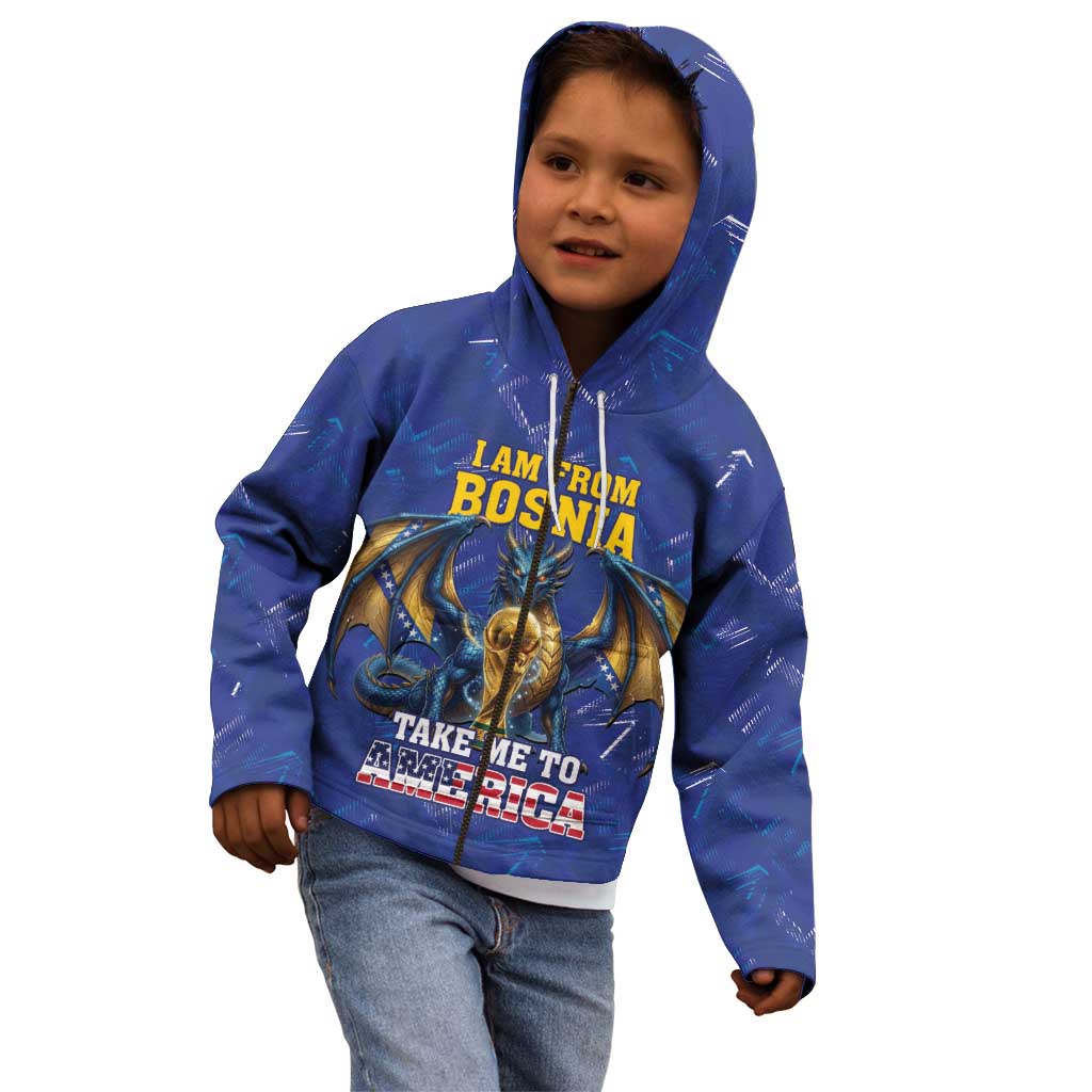 I Am From Bosnia Take Me To America Kid Hoodie Road to WC 2026