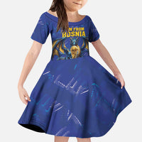 I Am From Bosnia Take Me To America Kid Short Sleeve Dress Road to WC 2026