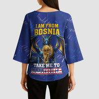 I Am From Bosnia Take Me To America Kimono Sleeve Blouse Road to WC 2026