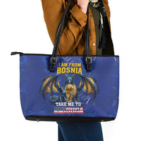I Am From Bosnia Take Me To America Leather Tote Bag Road to WC 2026
