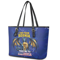 I Am From Bosnia Take Me To America Leather Tote Bag Road to WC 2026