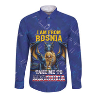 I Am From Bosnia Take Me To America Long Sleeve Button Shirt Road to WC 2026