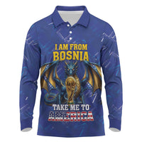 I Am From Bosnia Take Me To America Long Sleeve Polo Shirt Road to WC 2026
