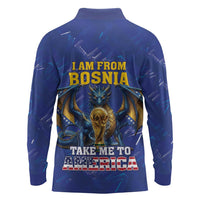 I Am From Bosnia Take Me To America Long Sleeve Polo Shirt Road to WC 2026