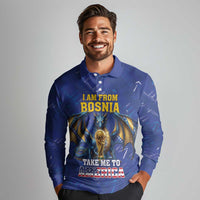 I Am From Bosnia Take Me To America Long Sleeve Polo Shirt Road to WC 2026