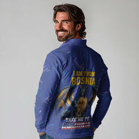 I Am From Bosnia Take Me To America Long Sleeve Polo Shirt Road to WC 2026