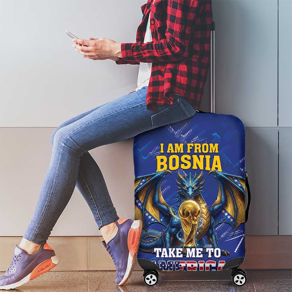 I Am From Bosnia Take Me To America Luggage Cover Road to WC 2026