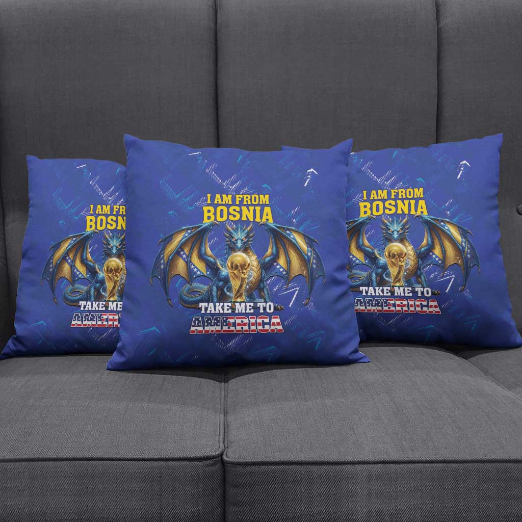 I Am From Bosnia Take Me To America Pillow Cover Road to WC 2026