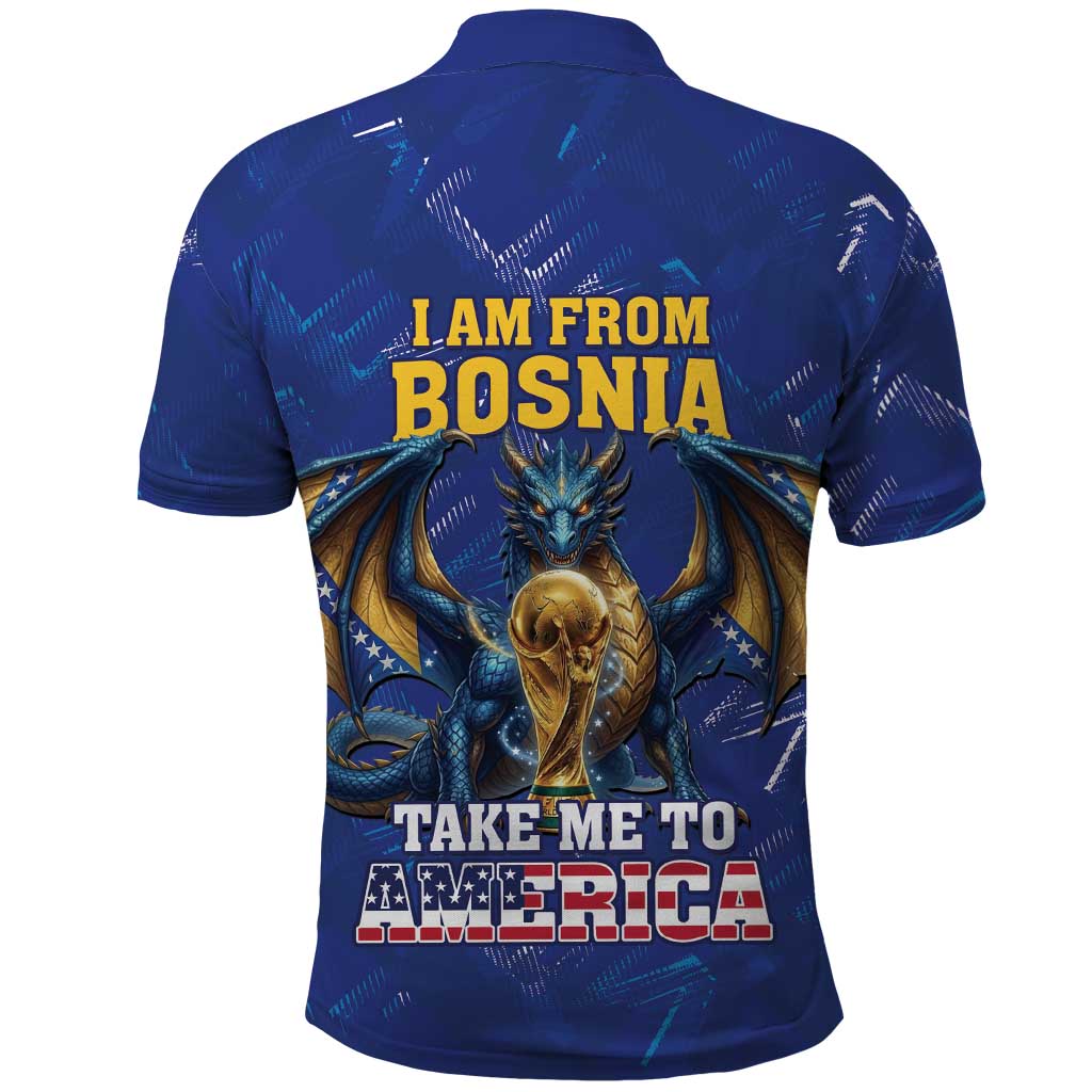I Am From Bosnia Take Me To America Polo Shirt Road to WC 2026