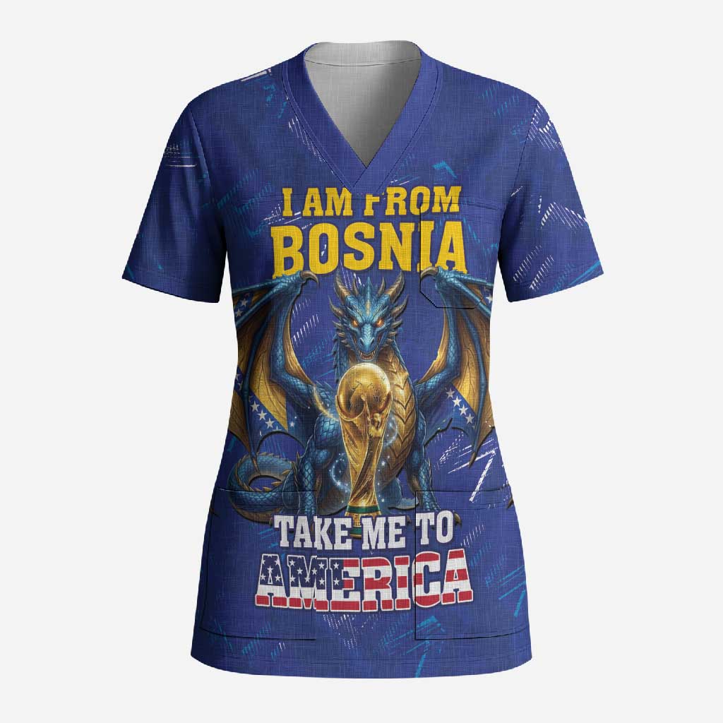 I Am From Bosnia Take Me To America Scrub Top Road to WC 2026