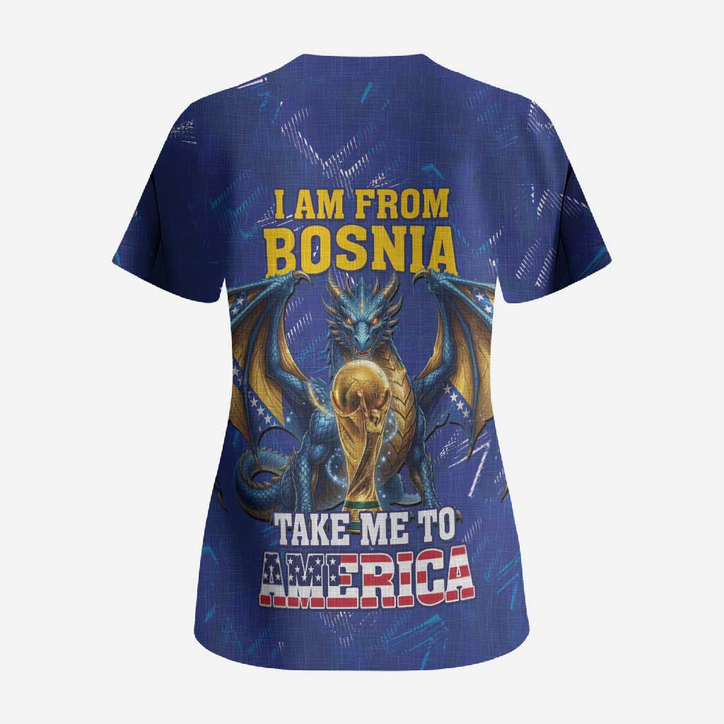 I Am From Bosnia Take Me To America Scrub Top Road to WC 2026
