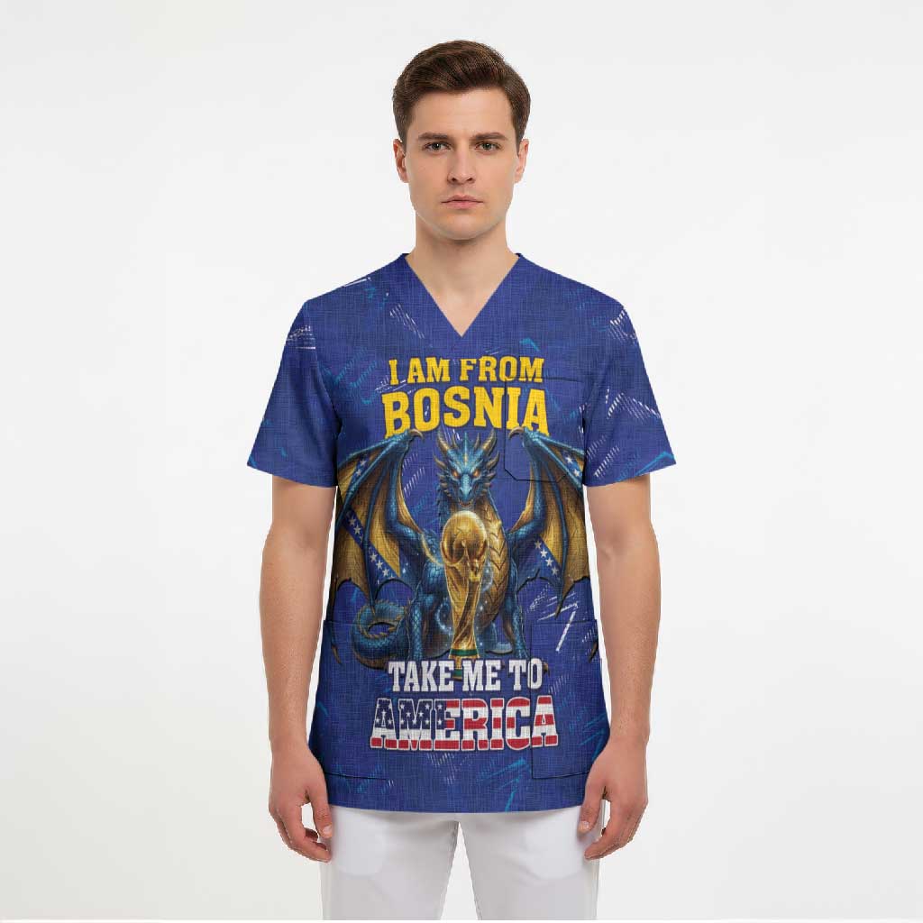 I Am From Bosnia Take Me To America Scrub Top Road to WC 2026