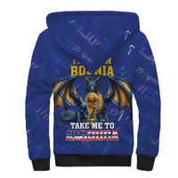 I Am From Bosnia Take Me To America Sherpa Hoodie Road to WC 2026
