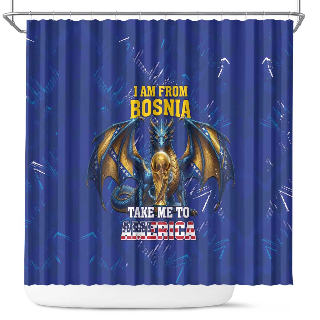 I Am From Bosnia Take Me To America Shower Curtain Road to WC 2026