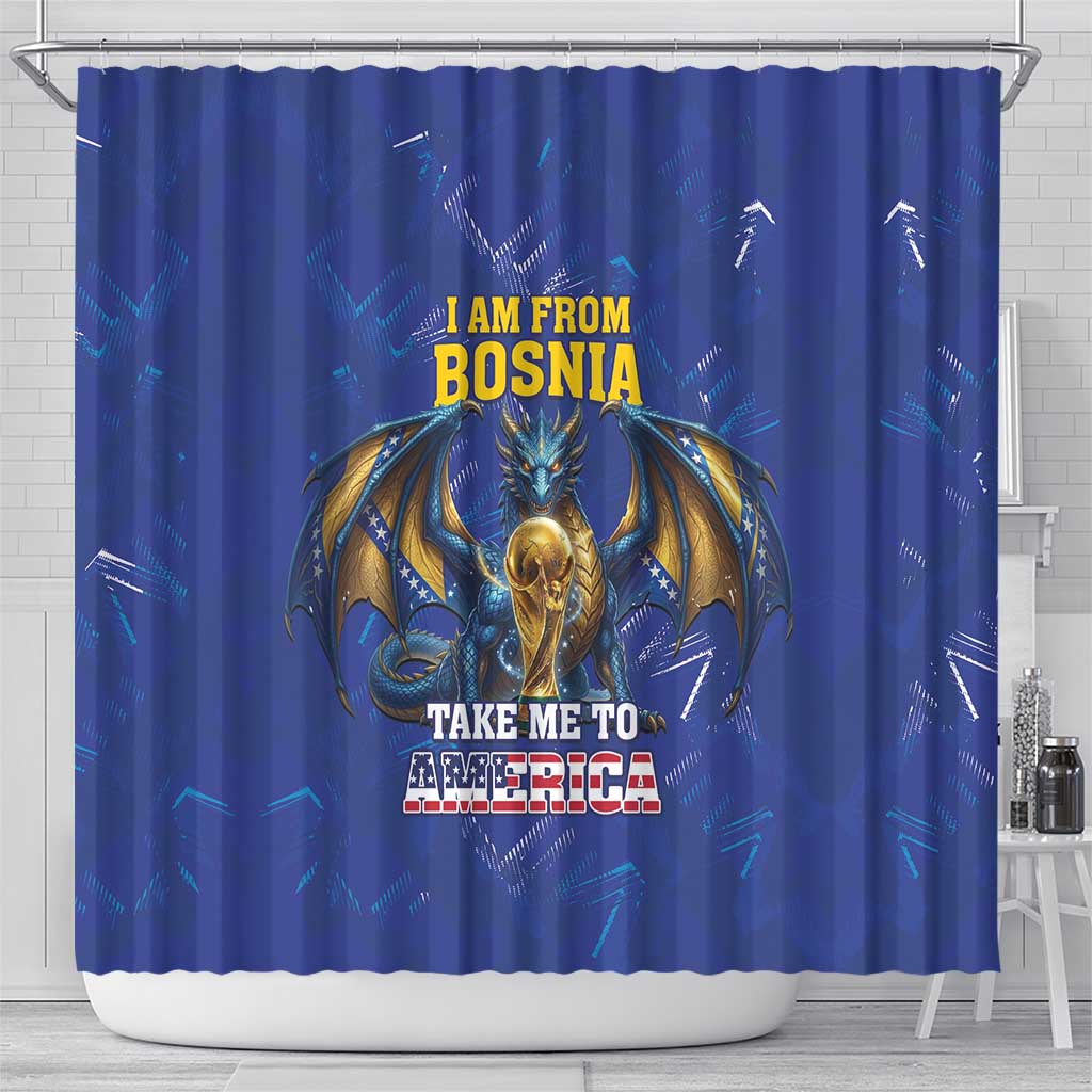 I Am From Bosnia Take Me To America Shower Curtain Road to WC 2026