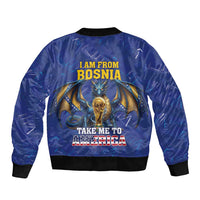 I Am From Bosnia Take Me To America Sleeve Zip Bomber Jacket Road to WC 2026