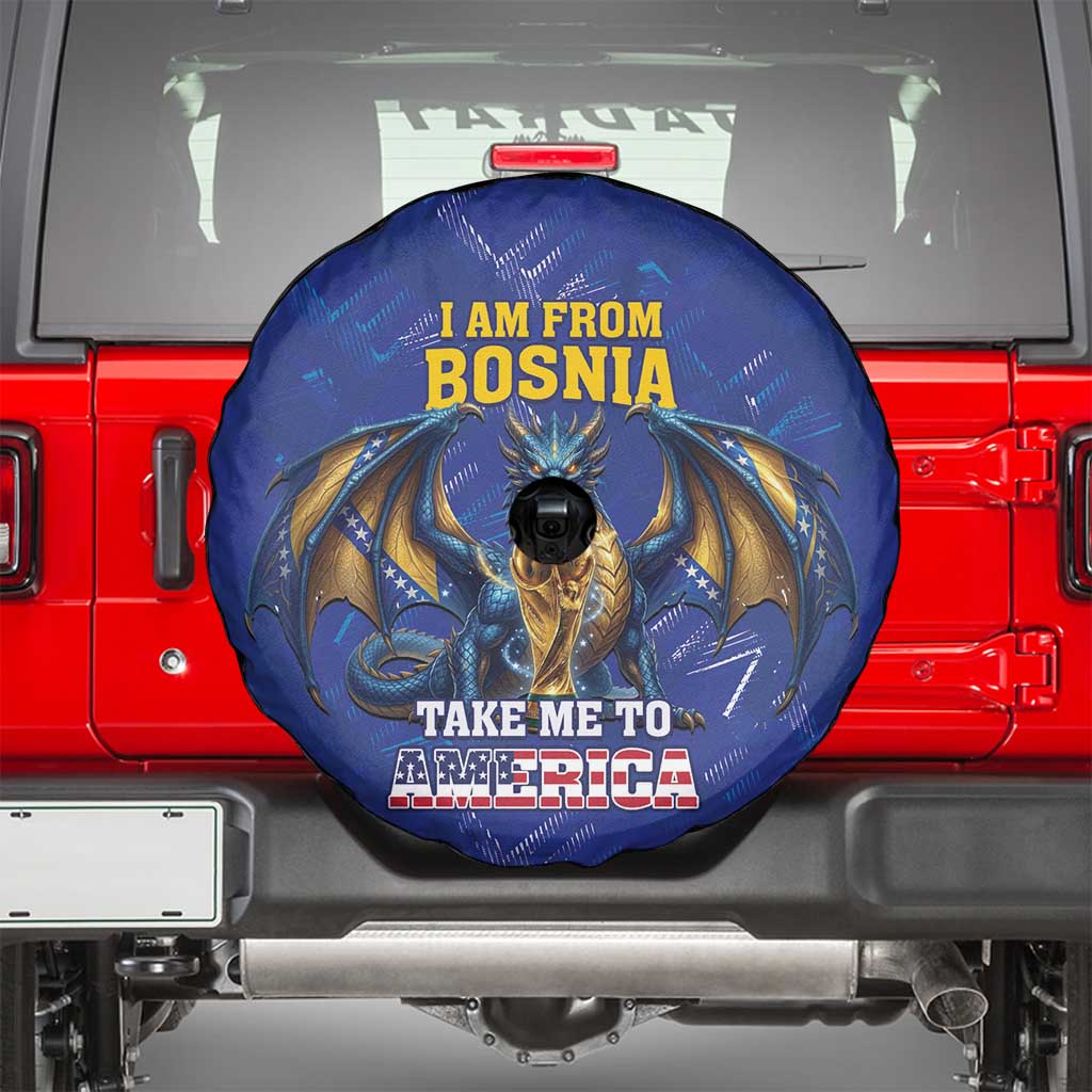 I Am From Bosnia Take Me To America Spare Tire Cover Road to WC 2026