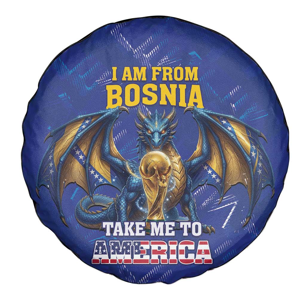 I Am From Bosnia Take Me To America Spare Tire Cover Road to WC 2026
