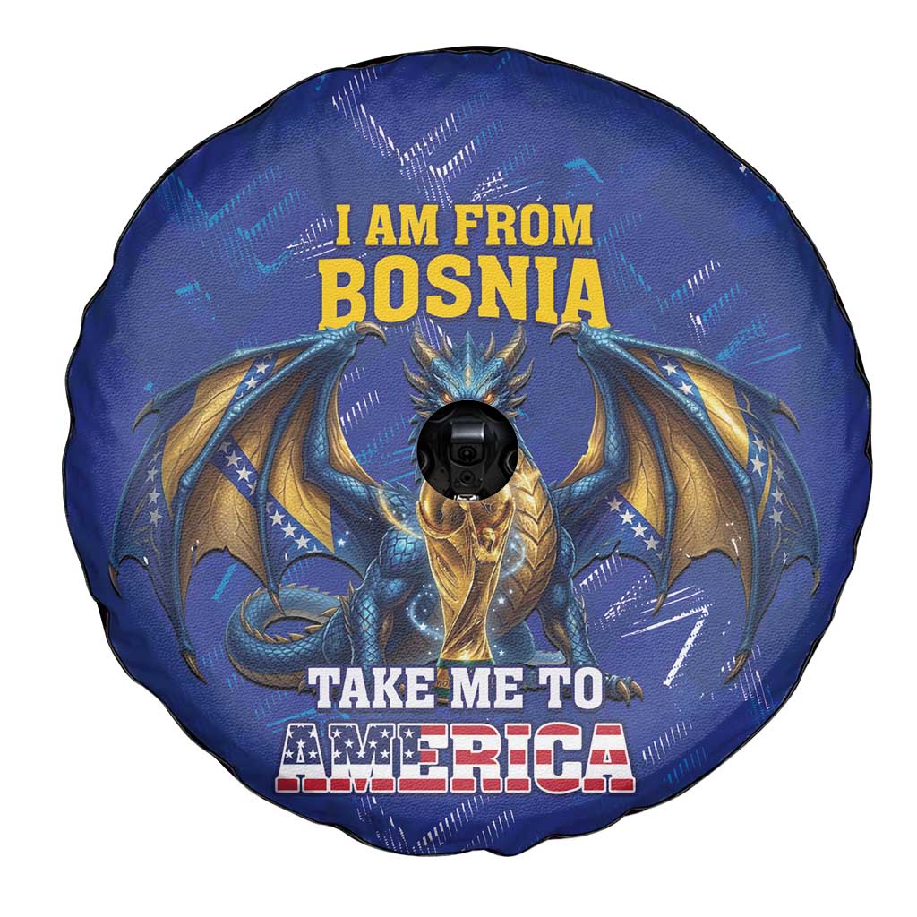 I Am From Bosnia Take Me To America Spare Tire Cover Road to WC 2026