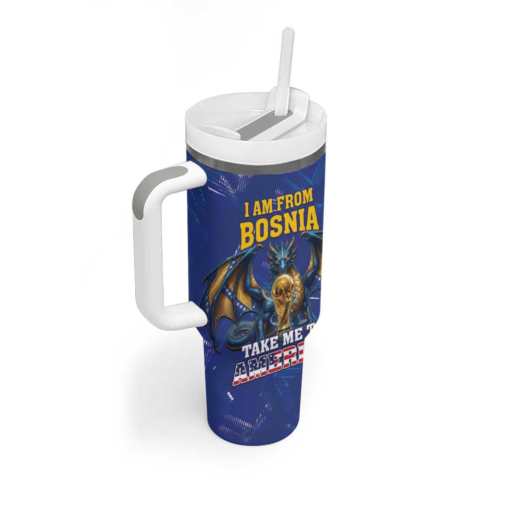 I Am From Bosnia Take Me To America Tumbler With Handle Road to WC 2026