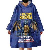 I Am From Bosnia Take Me To America Wearable Blanket Hoodie Road to WC 2026