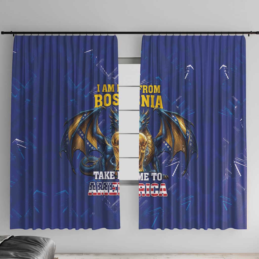 I Am From Bosnia Take Me To America Window Curtain Road to WC 2026