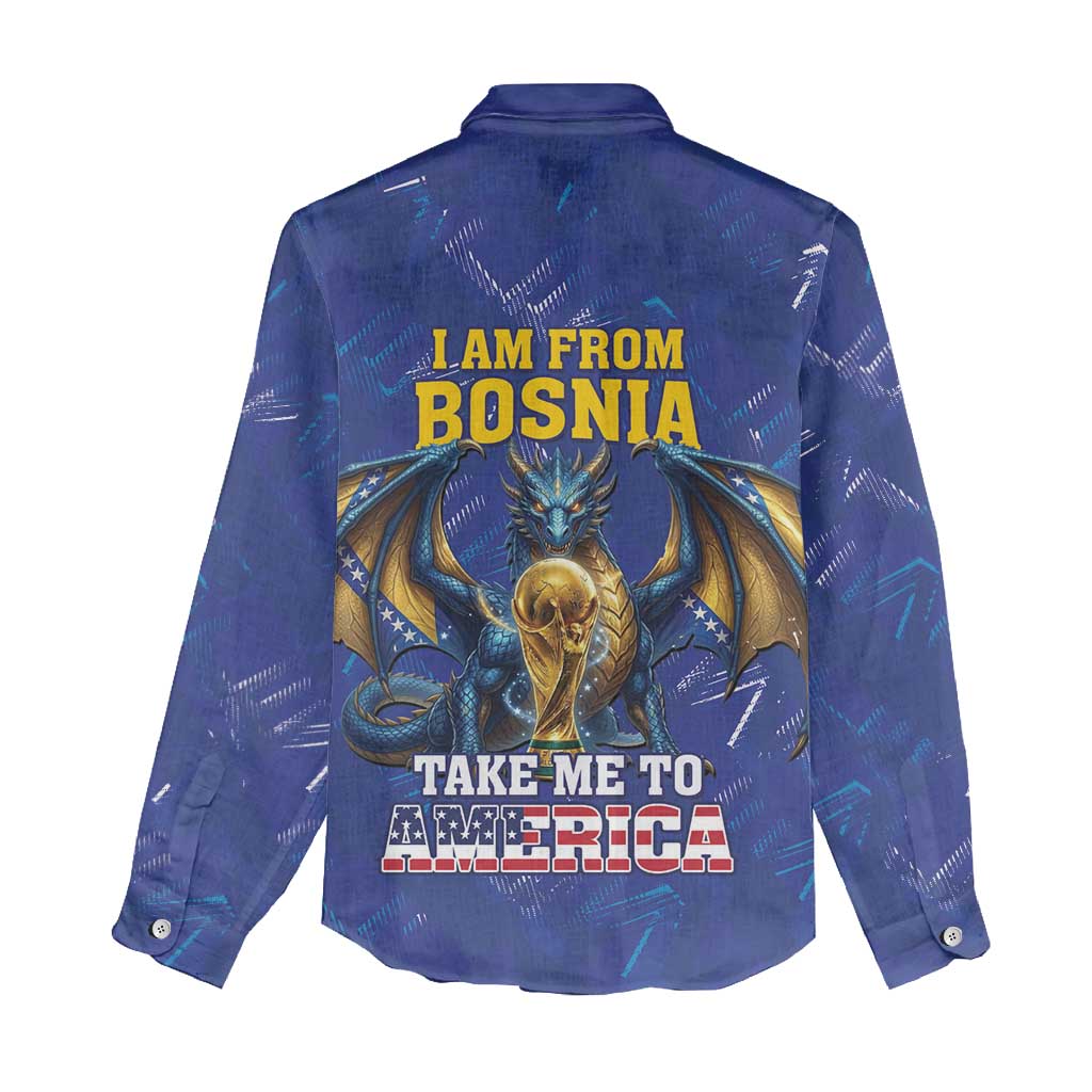 I Am From Bosnia Take Me To America Women Casual Shirt Road to WC 2026