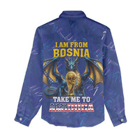 I Am From Bosnia Take Me To America Women Casual Shirt Road to WC 2026