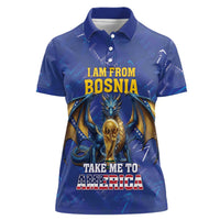 I Am From Bosnia Take Me To America Women Polo Shirt Road to WC 2026
