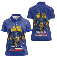 I Am From Bosnia Take Me To America Women Polo Shirt Road to WC 2026