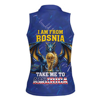 I Am From Bosnia Take Me To America Women Sleeveless Polo Shirt Road to WC 2026
