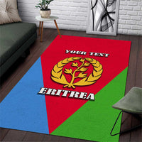 Personalized Eritrea Emblem Area Rug With Flag Color - Wonder Print Shop