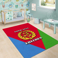 Personalized Eritrea Emblem Area Rug With Flag Color - Wonder Print Shop