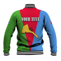 Personalized Eritrea Emblem Baseball Jacket With Flag Color - Wonder Print Shop